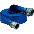 Apache 1-1/2"  x  50' PVC Lay Flat Discharge Hose Coupled w/ C x E Aluminum Cam & Groove Fittings 98138017